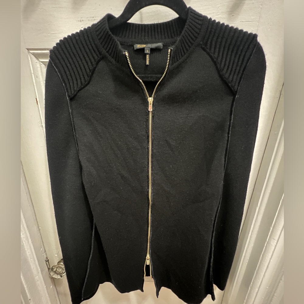 Maje Black Cape with Double Zipper - perfect for fall!